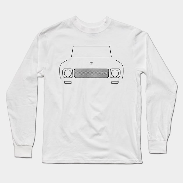 IH Scout 800A vintage 1970 4x4 truck black outline graphic Long Sleeve T-Shirt by soitwouldseem